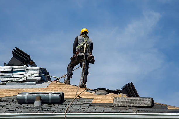 Professional Roofing technician working in Kingsford Heights, IN